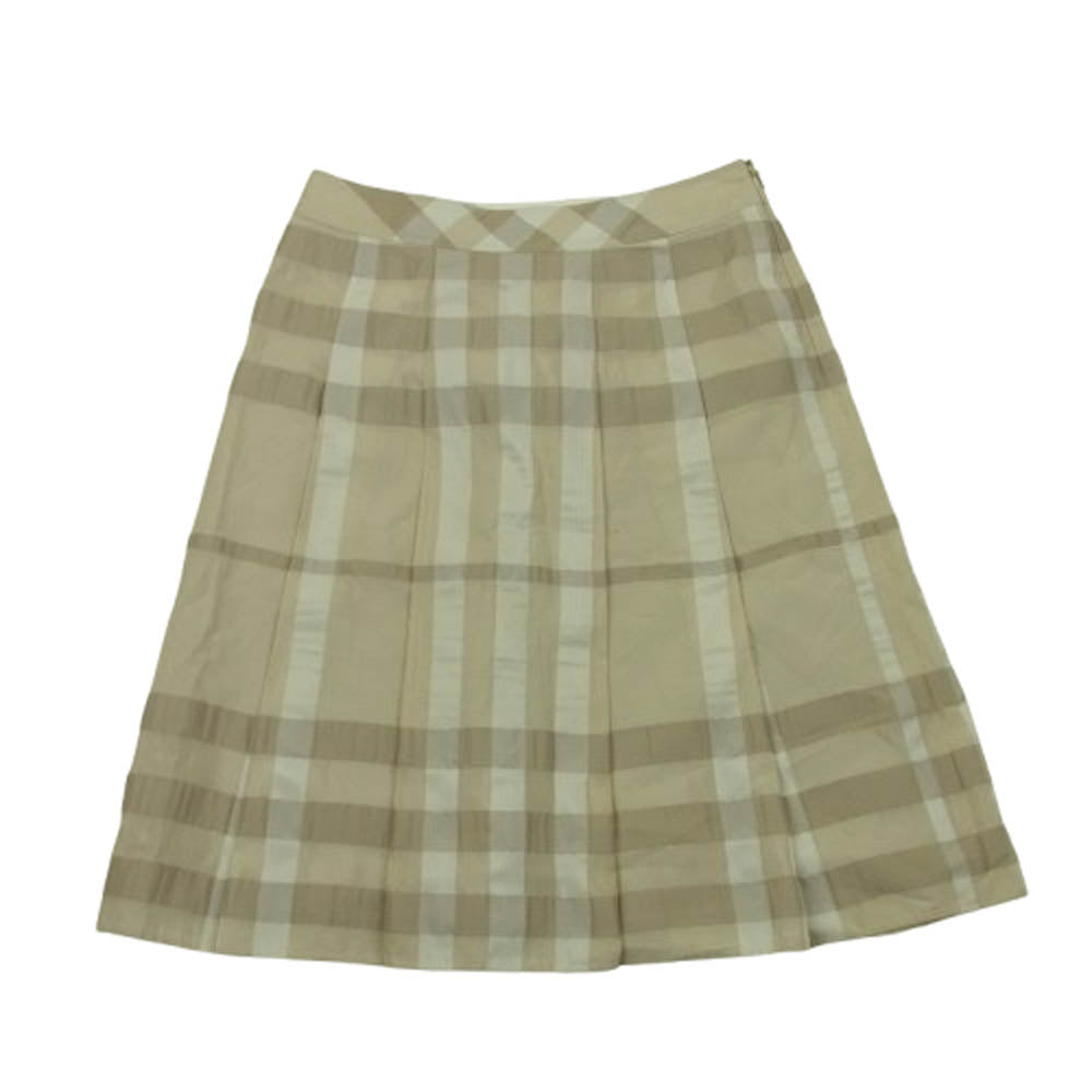 BURBERRY LONDON バーバリー ロンドン B1S31-165-40 三陽商会 チェック柄 プリーツ スカート ベージュ系 36【中古】