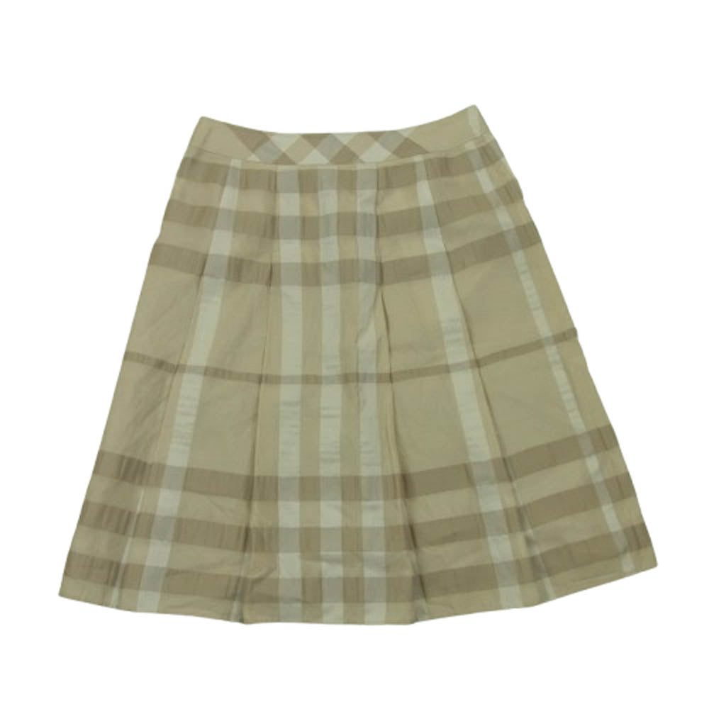 BURBERRY LONDON バーバリー ロンドン B1S31-165-40 三陽商会 チェック柄 プリーツ スカート ベージュ系 36【中古】