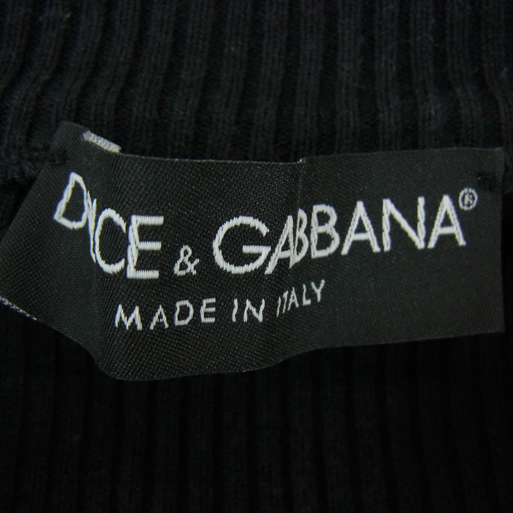 DOLCE&GABBANA ドルチェアンドガッバーナ G5020K イタリア製 コットンレーヨン 長袖 カットソー ブラック系 44【中古】
