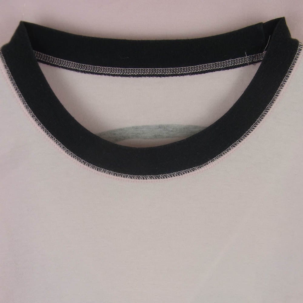 Lucien Pellat-Finet ルシアンペラフィネ バックスカルプリント リンガー 半袖 Tシャツ カットソー ピンク系 S【中古】