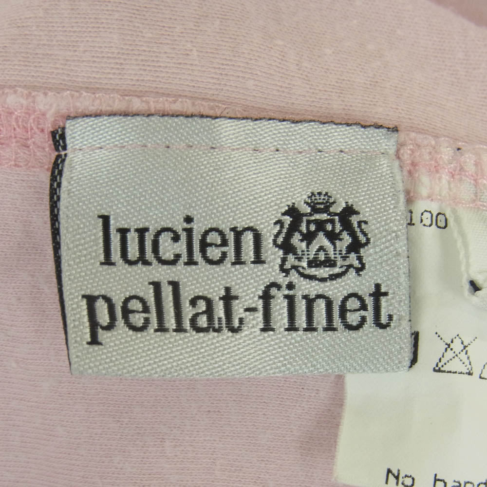 Lucien Pellat-Finet ルシアンペラフィネ バックスカルプリント リンガー 半袖 Tシャツ カットソー ピンク系 S【中古】