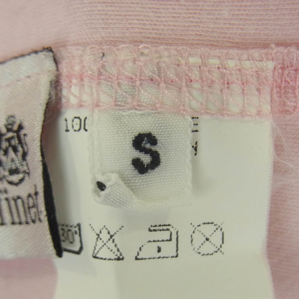 Lucien Pellat-Finet ルシアンペラフィネ バックスカルプリント リンガー 半袖 Tシャツ カットソー ピンク系 S【中古】