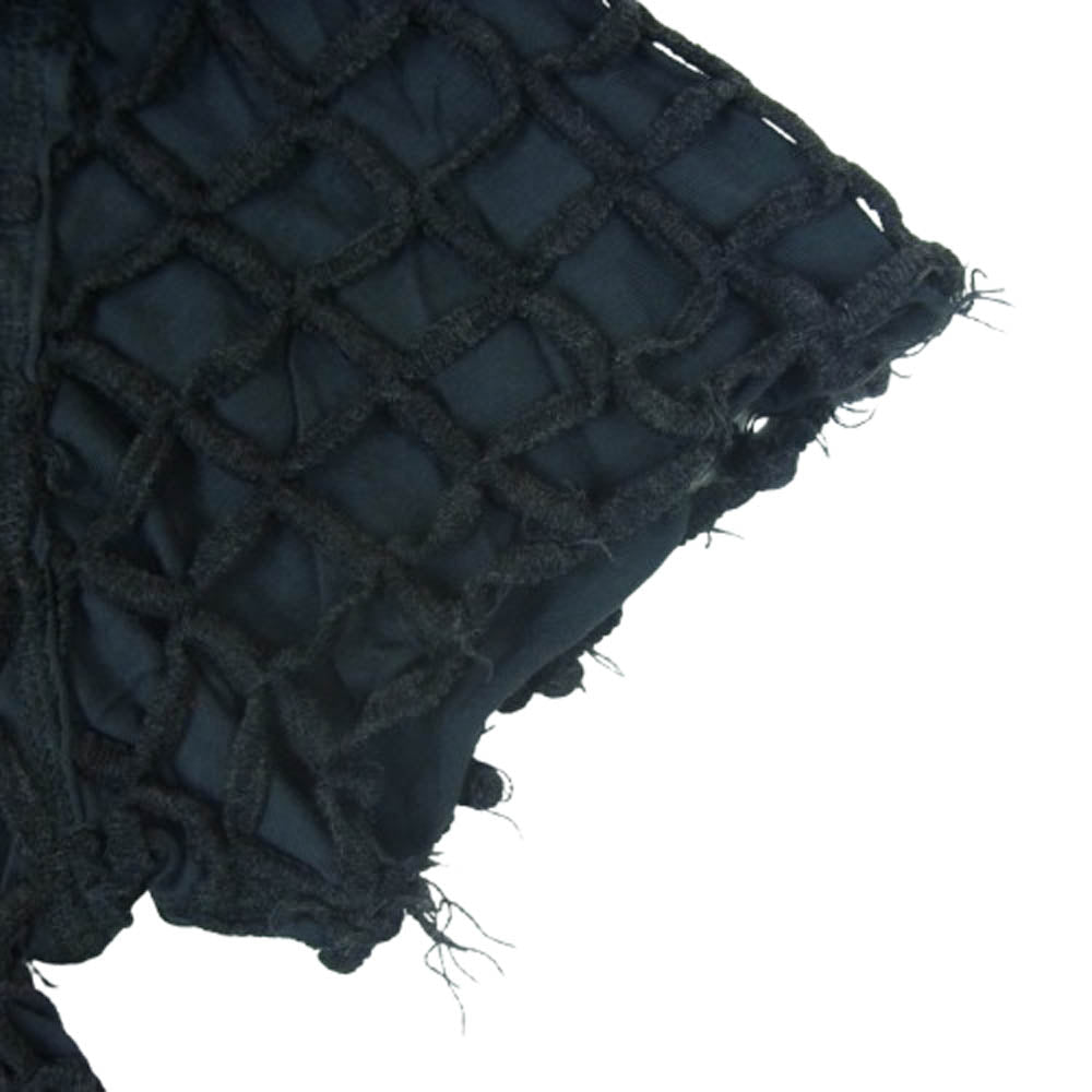 DOLCE&GABBANA ドルチェアンドガッバーナ イタリア製 ネット編み メッシュニット レイヤード 半袖 Tシャツ グレー系 44【中古】