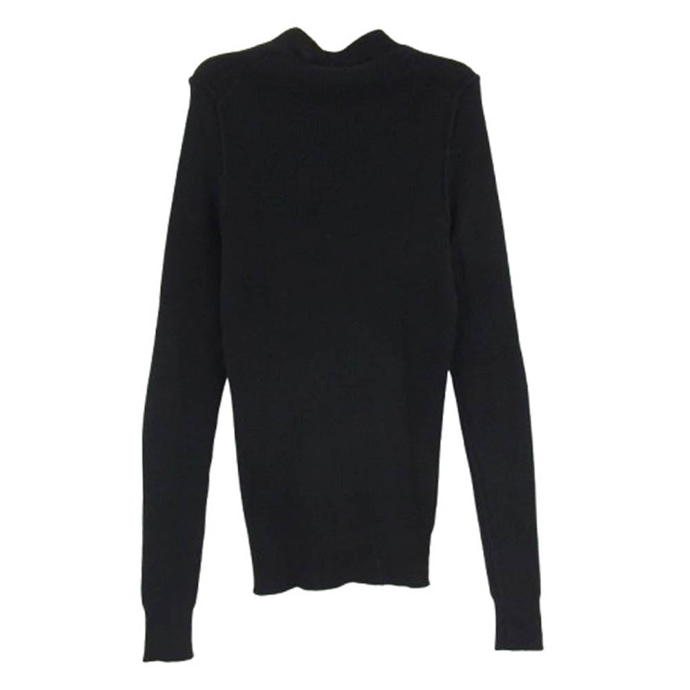 DOLCE&GABBANA ドルチェアンドガッバーナ イタリア製 カシミヤ100％ 長袖 リブ ニット ブラック系 44【中古】
