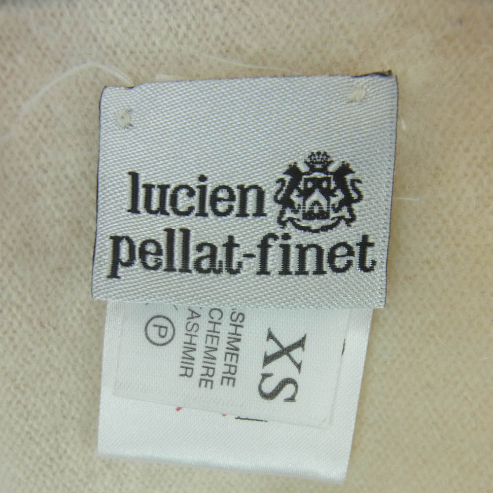 Lucien Pellat-Finet ルシアンペラフィネ カシミヤ100％ スコットランド製 スカル ラインストーン ニット セーター オフホワイト系 XS【中古】