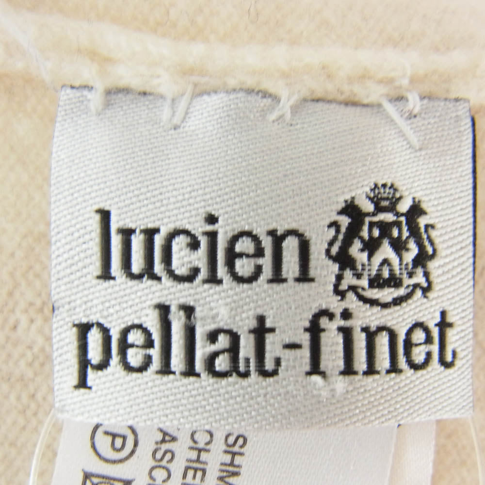 Lucien Pellat-Finet ルシアンペラフィネ カシミヤ100％ スコットランド製 マリファナ スカル ラインストーン ニット セーター オフホワイト系 S【中古】
