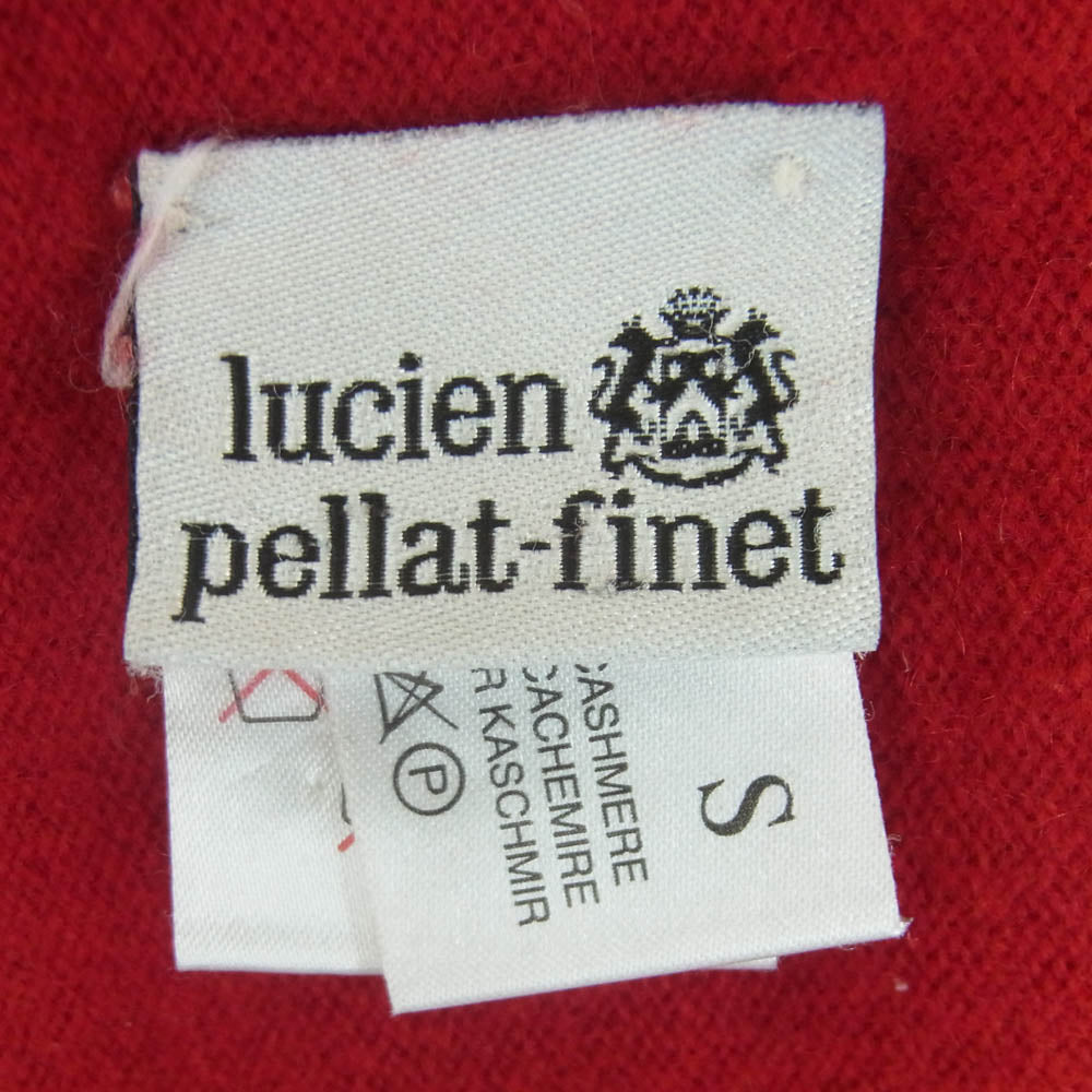 Lucien Pellat-Finet ルシアンペラフィネ カシミヤ100％ スコットランド製 スカル ラインストーン ニット セーター レッド系 S【中古】