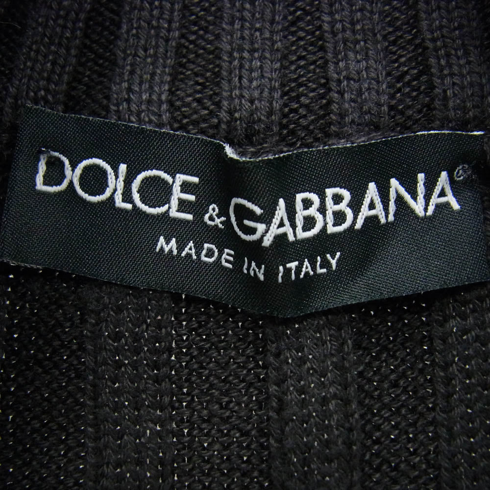 DOLCE&GABBANA ドルチェアンドガッバーナ GBC46K イタリア製 ニット フルジップ ジャケット カーディガン ブラック系【中古】