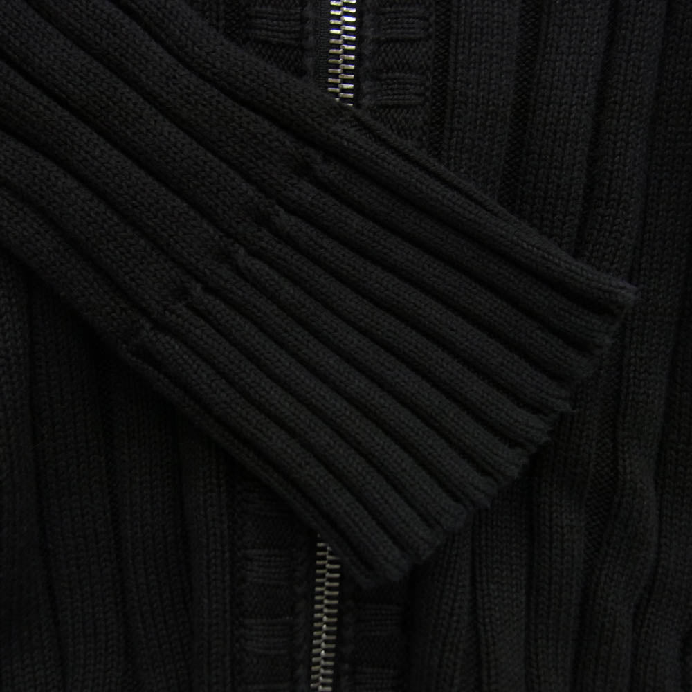 DOLCE&GABBANA ドルチェアンドガッバーナ GBC46K イタリア製 ニット フルジップ ジャケット カーディガン ブラック系【中古】