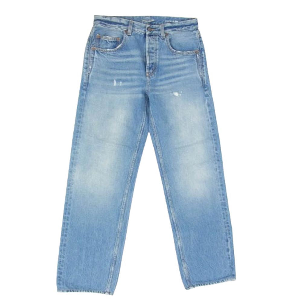 SAINT LAURENT サンローラン 757276 Y04PH ダメージ加工 ボタンフライ 5ポケット デニムパンツ ジーンズ インディゴブルー系 27【中古】