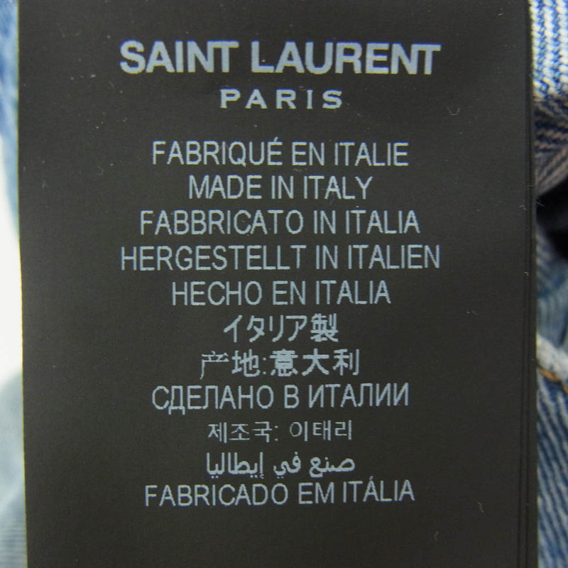 SAINT LAURENT サンローラン 757276 Y04PH ダメージ加工 ボタンフライ
