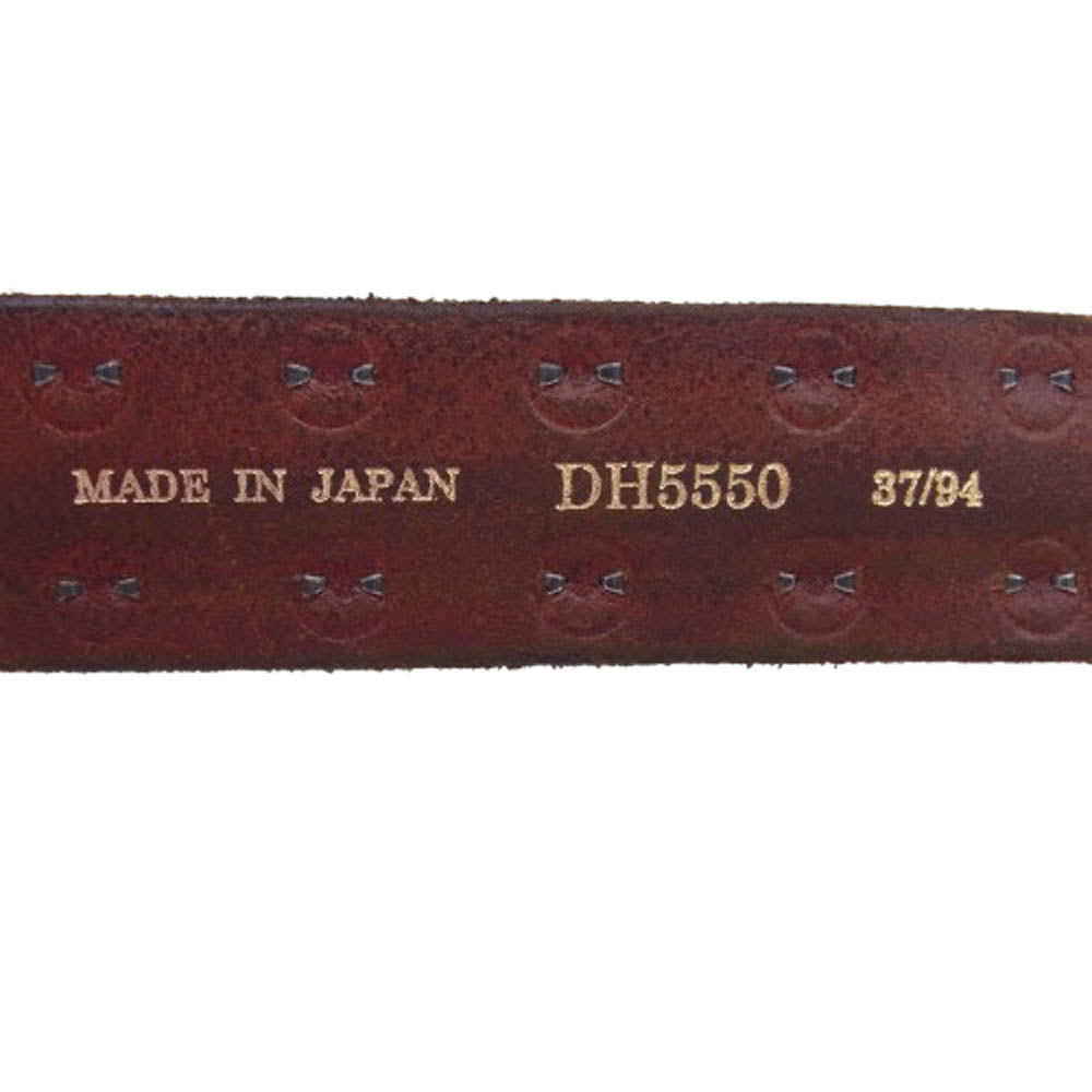 Vintage Works ヴィンテージワークス DH5550 スタッズ レザー ベルト ダークブラウン系【中古】