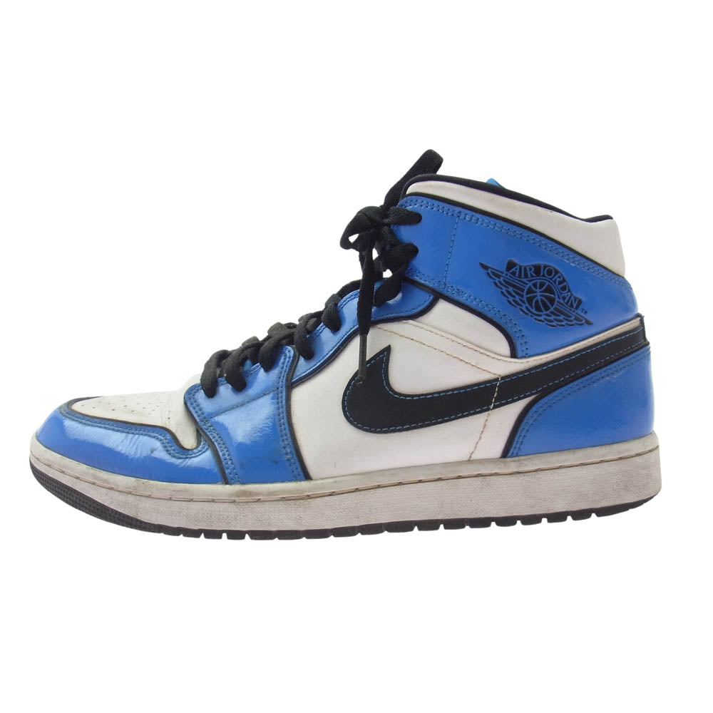 NIKE AIR JORDAN ナイキ ジョーダン DD6834-402 Air Jordan 1 Mid SE Signal Blue エアジョーダン1 ミッド シグナルブルー ミッドカット スニーカー ブルー系 ブラック系 28cm【中古】