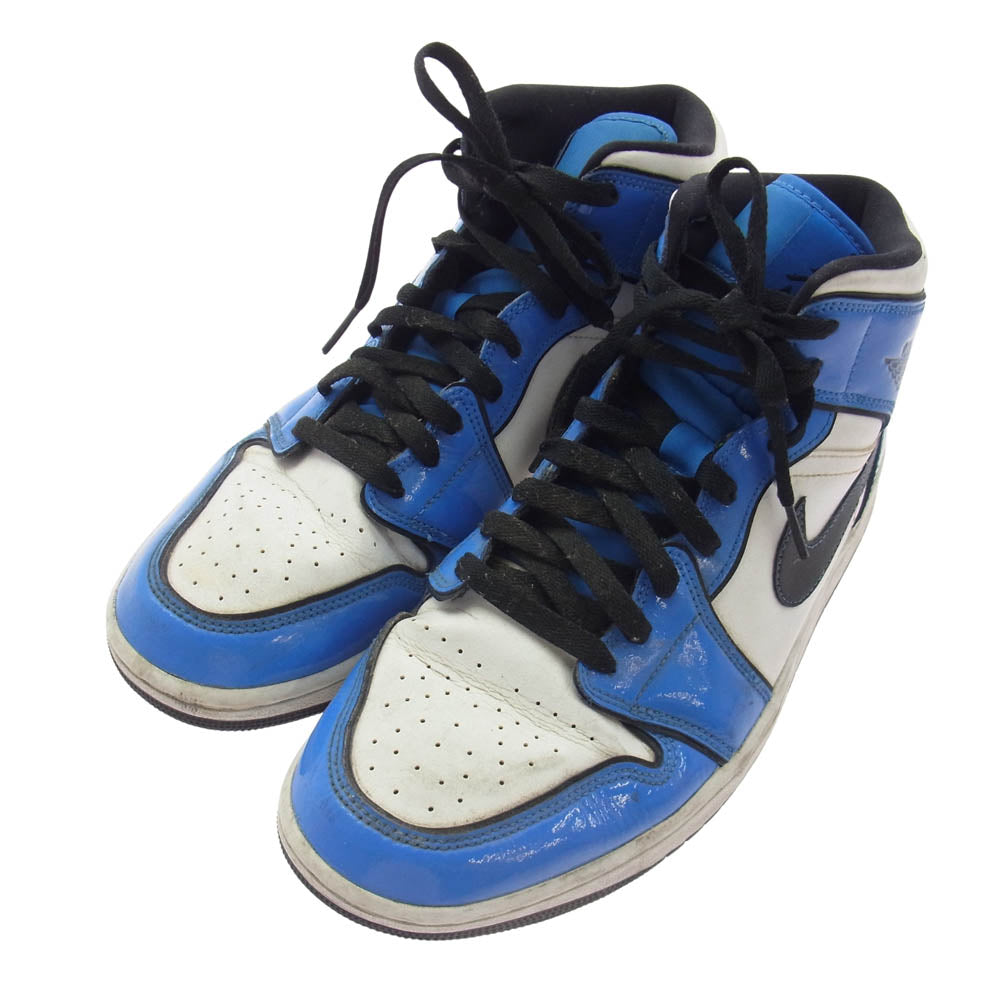 NIKE AIR JORDAN ナイキ ジョーダン DD6834-402 Air Jordan 1 Mid SE Signal Blue エアジョーダン1 ミッド シグナルブルー ミッドカット スニーカー ブルー系 ブラック系 28cm【中古】