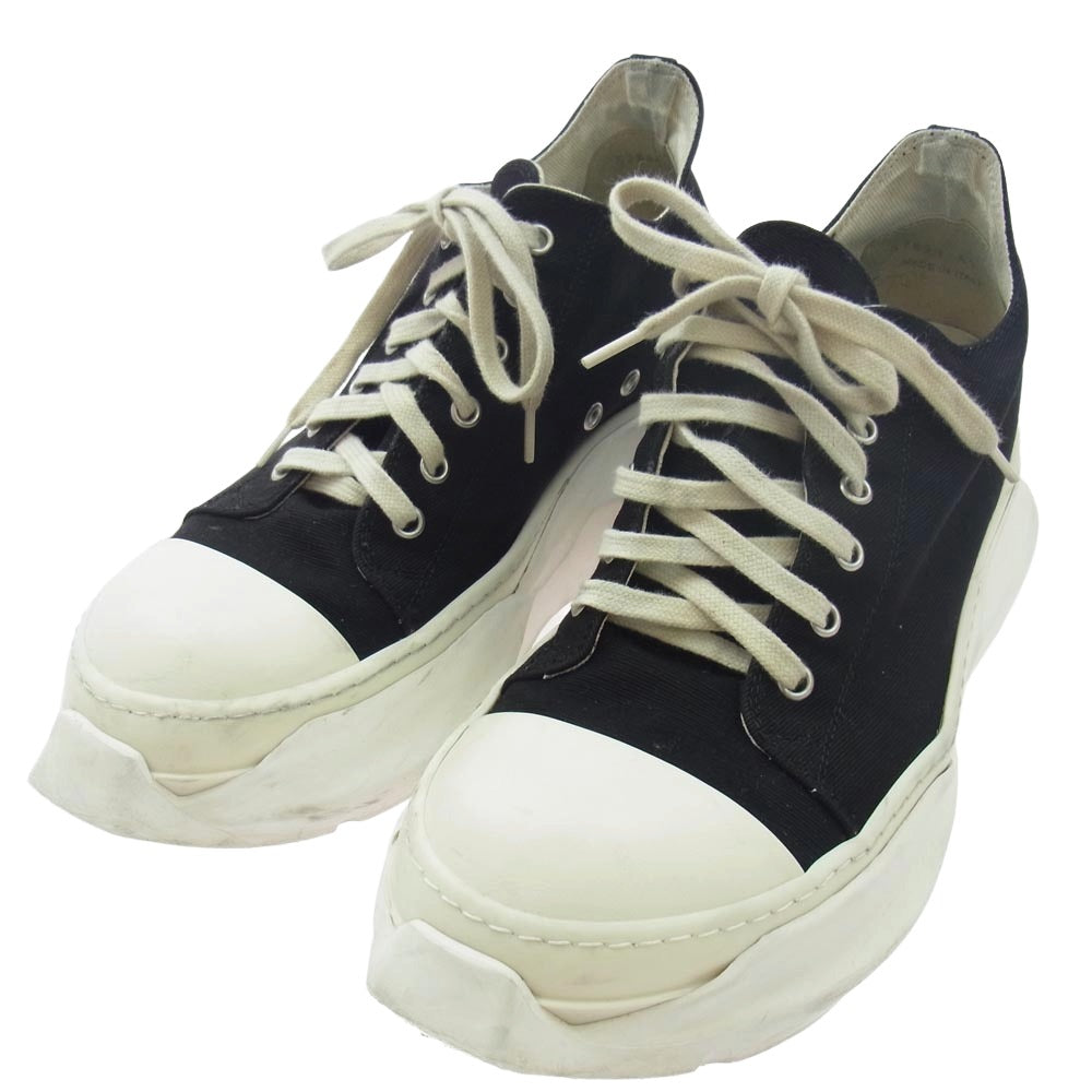 Rick Owens リックオウエンス 24SS DU01D1842 CB DRKSHDW Rick Owens ABSTRACT LOW SNEA ダークシャドウ アブストラクト ロウ スネア スニーカー ブラック系 41【中古】
