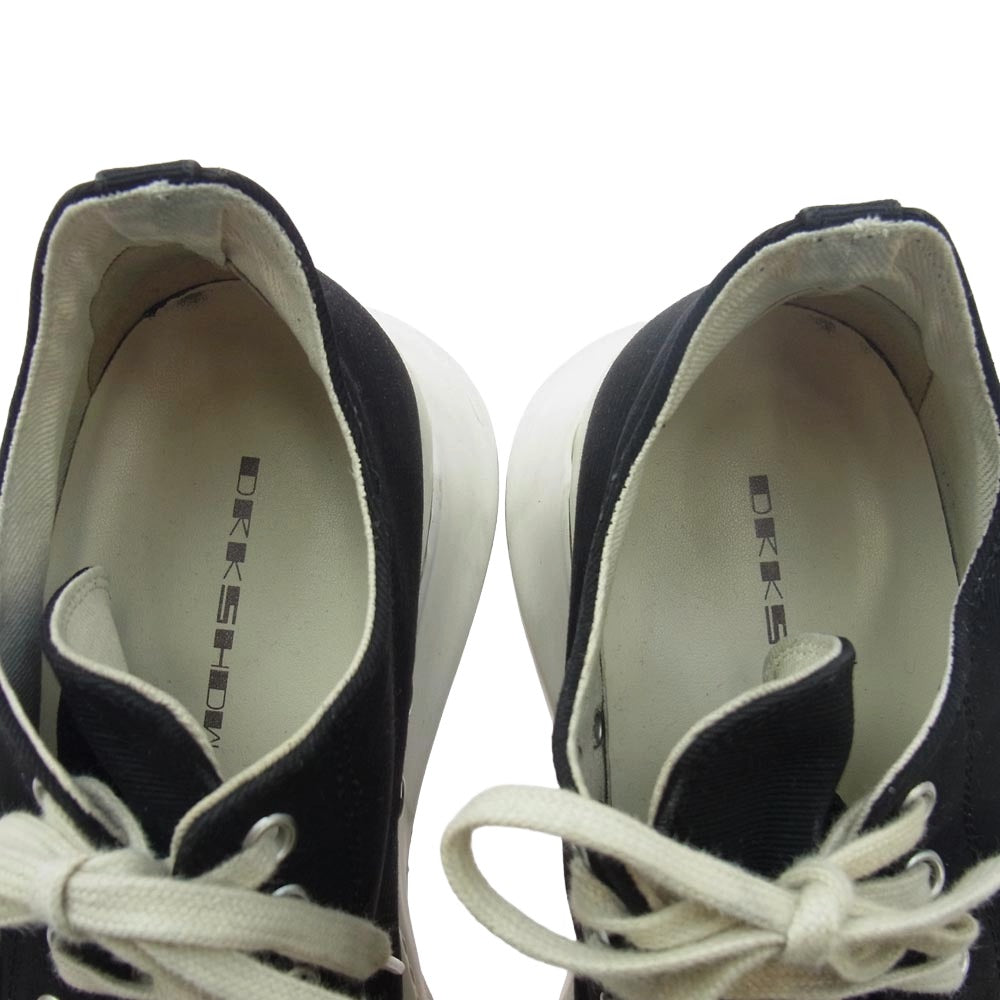 Rick Owens リックオウエンス 24SS DU01D1842 CB DRKSHDW Rick Owens ABSTRACT LOW SNEA ダークシャドウ アブストラクト ロウ スネア スニーカー ブラック系 41【中古】