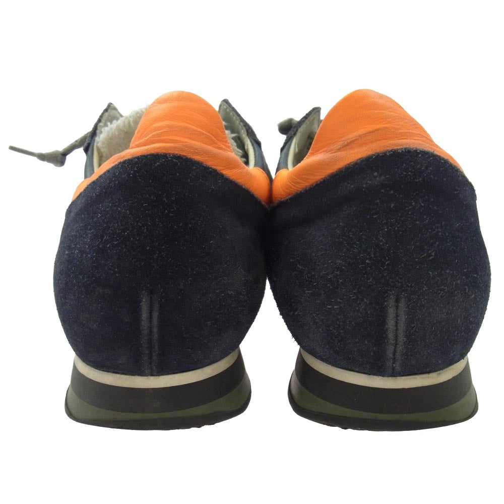 PHILIPPE MODEL フィリップモデル スエード 切替 ローカット スニーカー ネイビー系 41【中古】