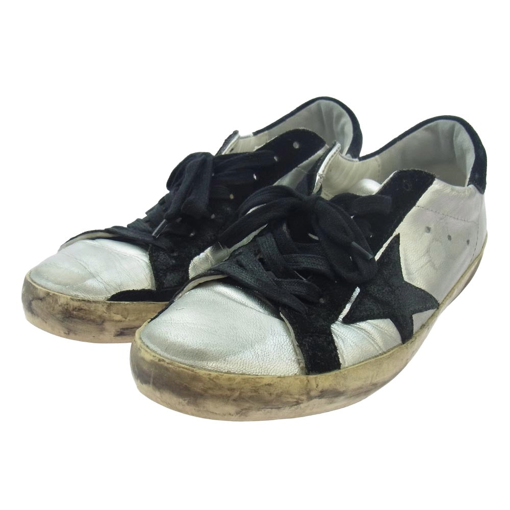 GOLDEN GOOSE ゴールデングース SUPERSTAR スーパースター ローカット スニーカー シルバー系 40【中古】