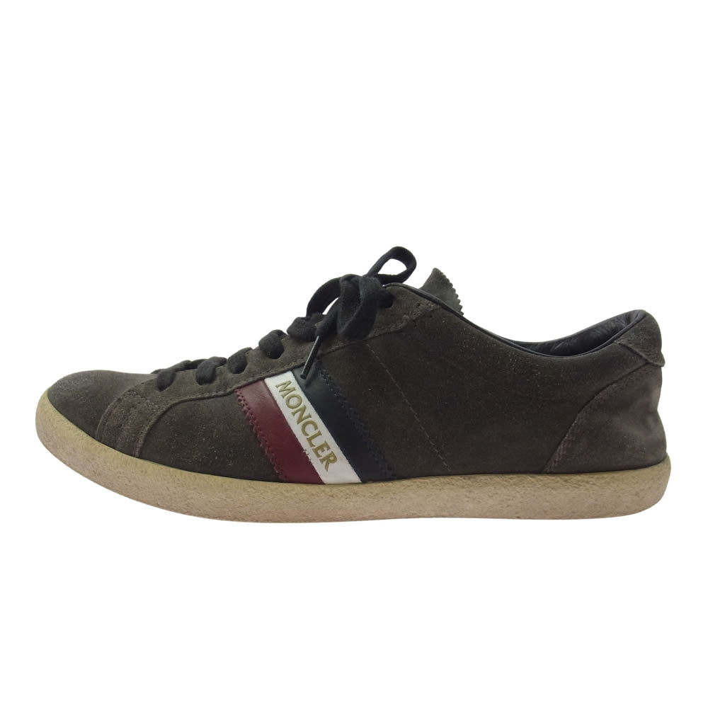 MONCLER モンクレール スエード ローカット スニーカー チャコール系 41【中古】