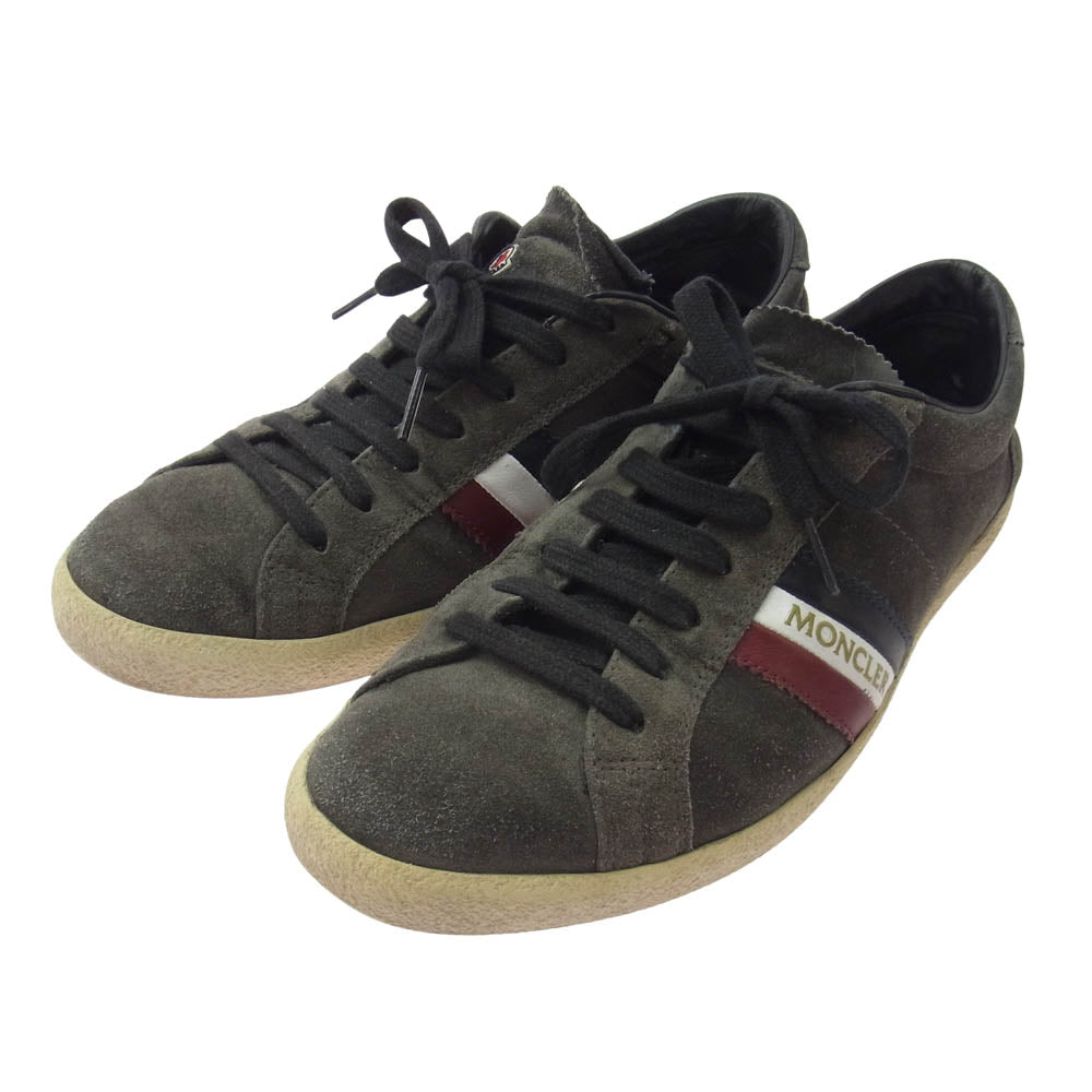 MONCLER モンクレール スエード ローカット スニーカー チャコール系 41【中古】