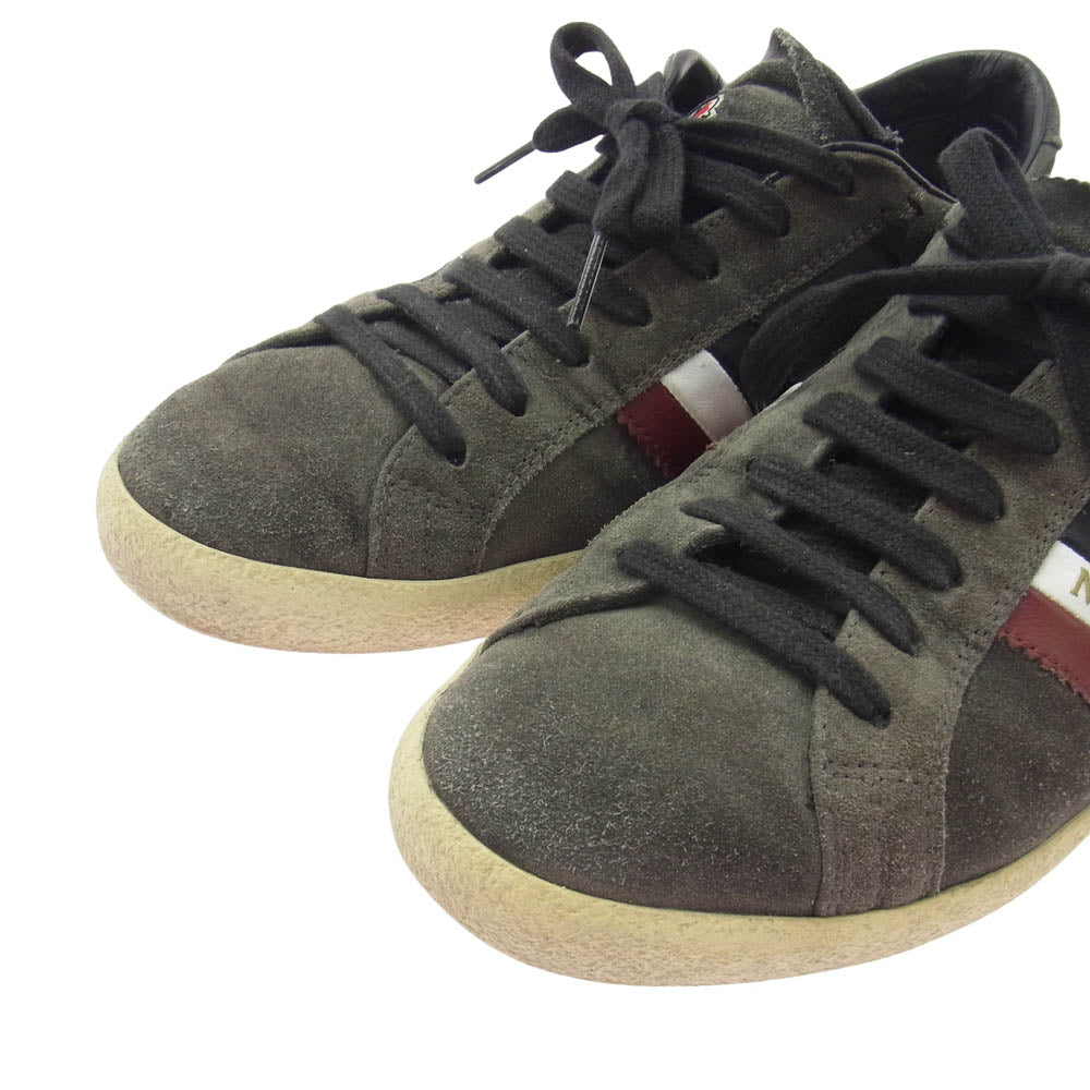 MONCLER モンクレール スエード ローカット スニーカー チャコール系 41【中古】