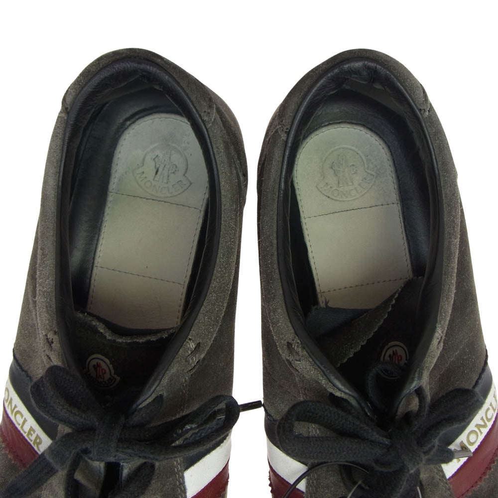 MONCLER モンクレール スエード ローカット スニーカー チャコール系 41【中古】