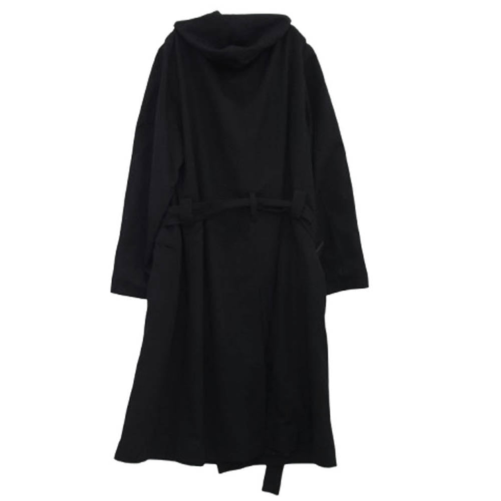 Yohji Yamamoto ヨウジヤマモト 24AW HO-C01-140 WOOL GABARDINE HOODED COAT ウール ギャバジン フーデッド コート ブラック系 2【中古】