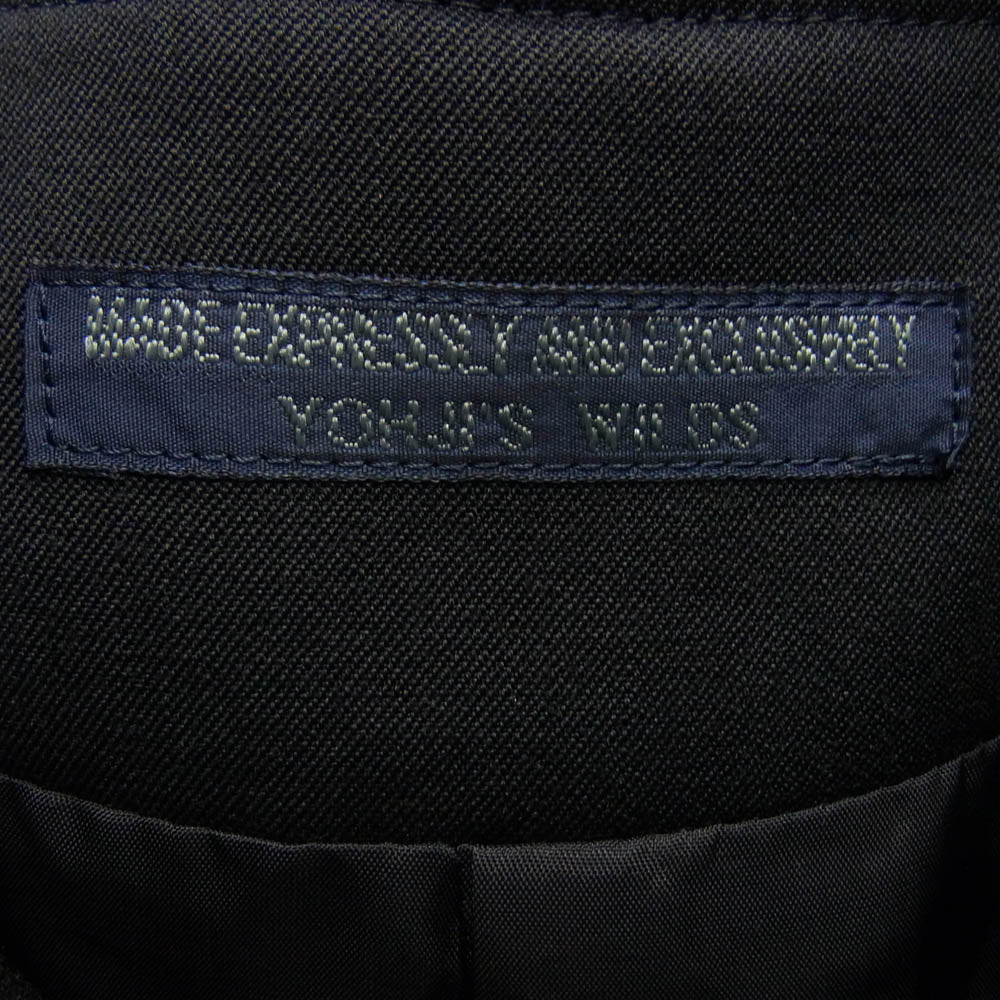 Yohji Yamamoto ヨウジヤマモト 24AW HO-C01-140 WOOL GABARDINE HOODED COAT ウール ギャバジン フーデッド コート ブラック系 2【中古】