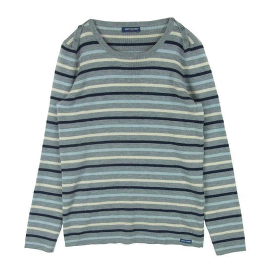 SAINT JAMES セントジェームス ウール ボーダー ニット グレー グレー系 マルチカラー系【中古】