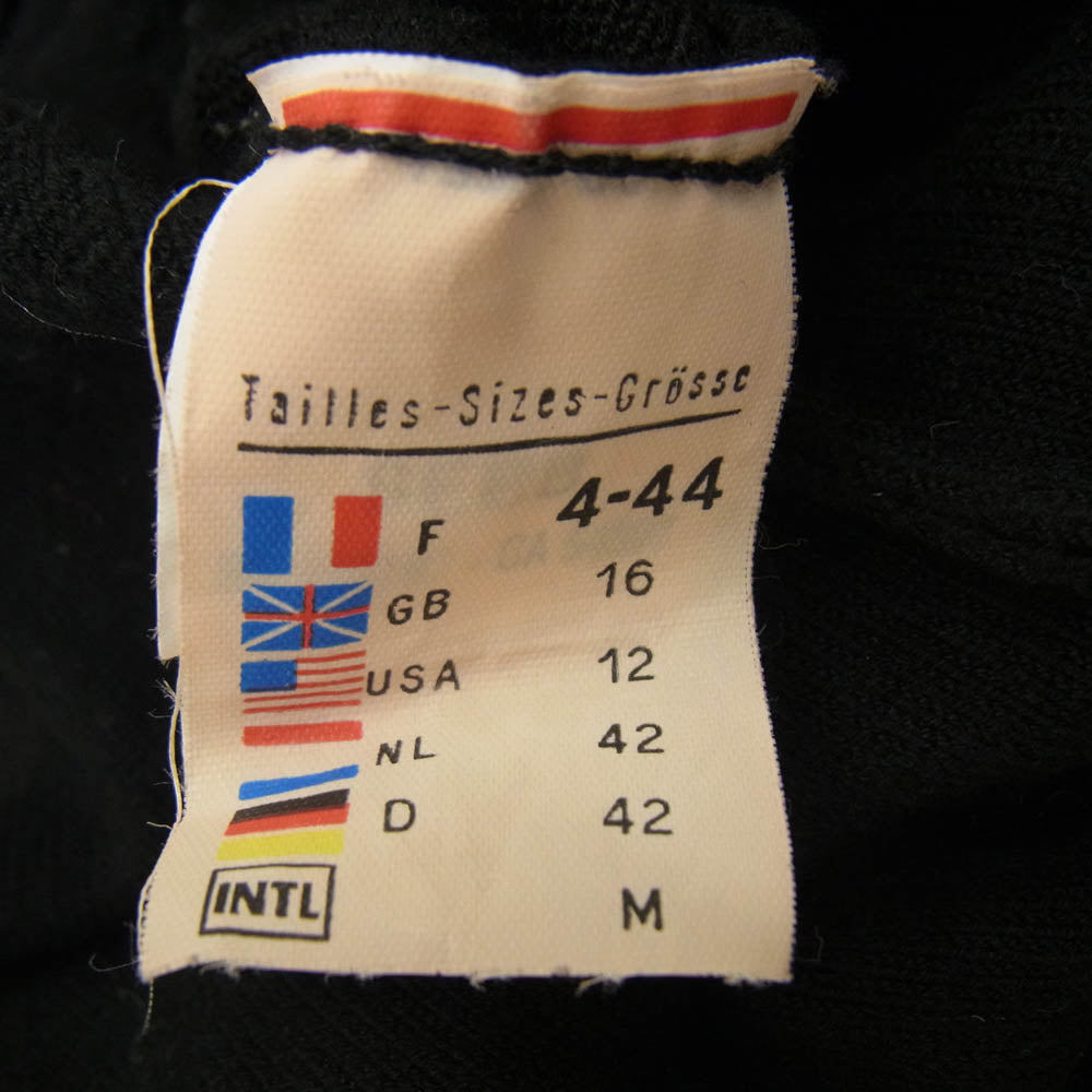 SAINT JAMES セントジェームス フランス製 ニット Vネック ワンピース ブラック系 M【中古】