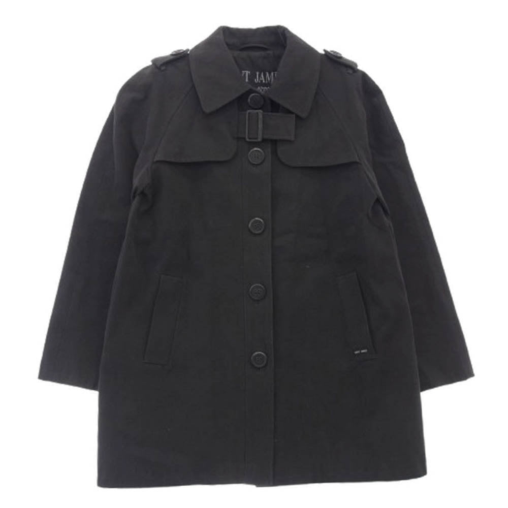 SAINT JAMES セントジェームス フロントベルト Aライン コート グレー系 SM【中古】