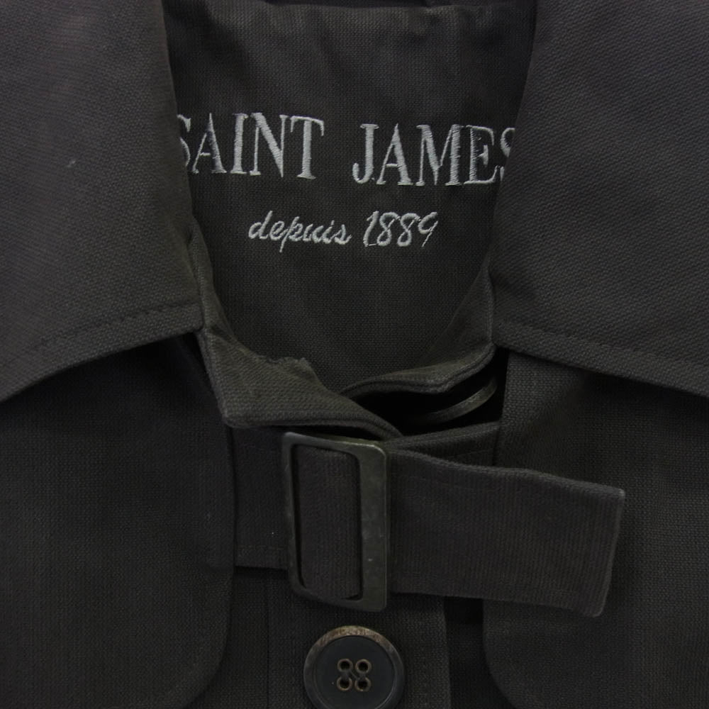 SAINT JAMES セントジェームス フロントベルト Aライン コート グレー系 SM【中古】