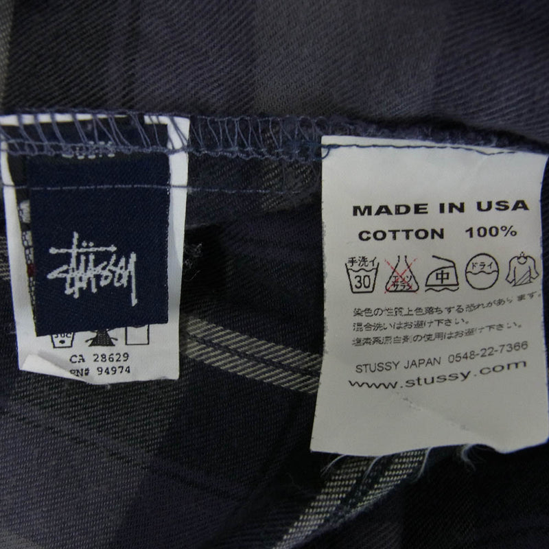 stussy チェックパンツ メンズ ネイビー×ブラック 30サイズ stussy チェックパンツ メンズ ネイビー×ブラック 30サイズ stussy