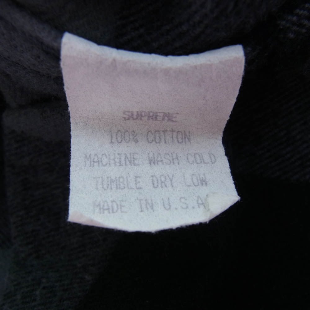 Supreme シュプリーム OLD オールド プレイド チェック フランネル 長袖 シャツ ブラック系 グレー系 M【中古】