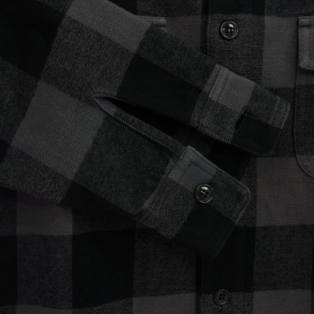 Supreme シュプリーム OLD オールド プレイド チェック フランネル 長袖 シャツ ブラック系 グレー系 M【中古】