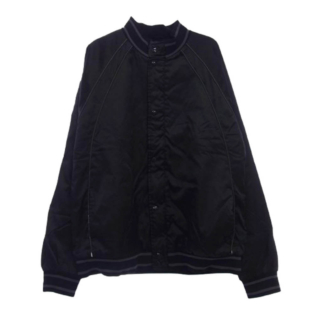 Supreme シュプリーム OLD オールド ロゴ刺繍 スタジャン スタジアムジャンパー サテンジャケット ブラック系 XL【中古】