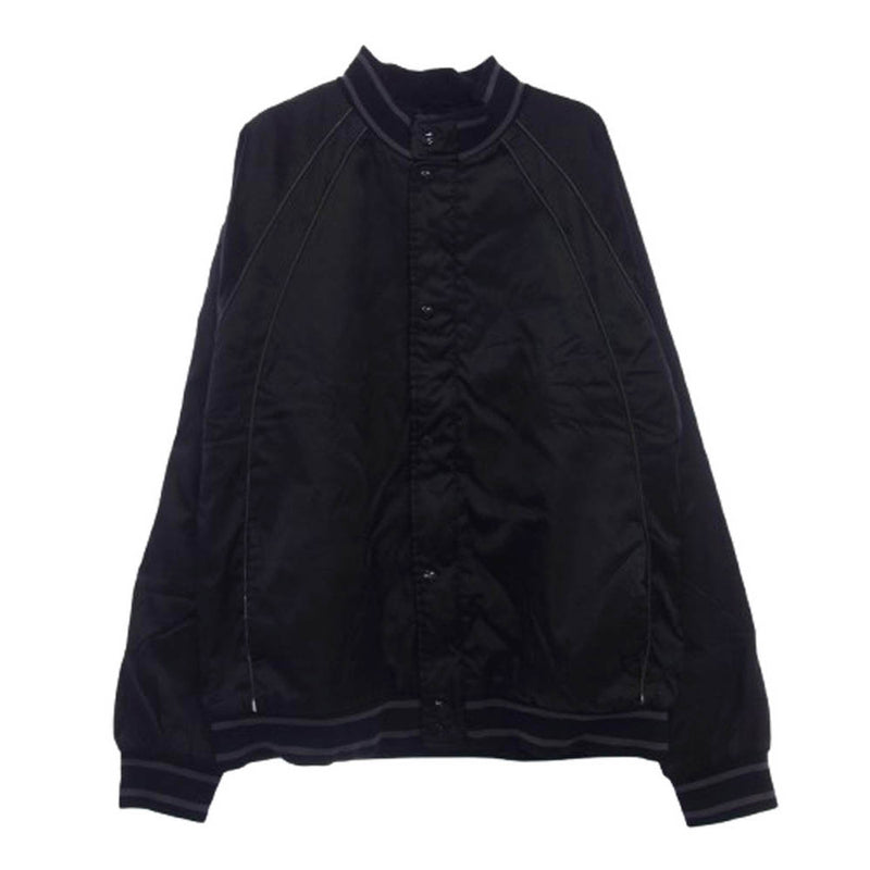 Supreme シュプリーム OLD オールド ロゴ刺繍 スタジャン スタジアムジャンパー サテンジャケット ブラック系 XL【中古】