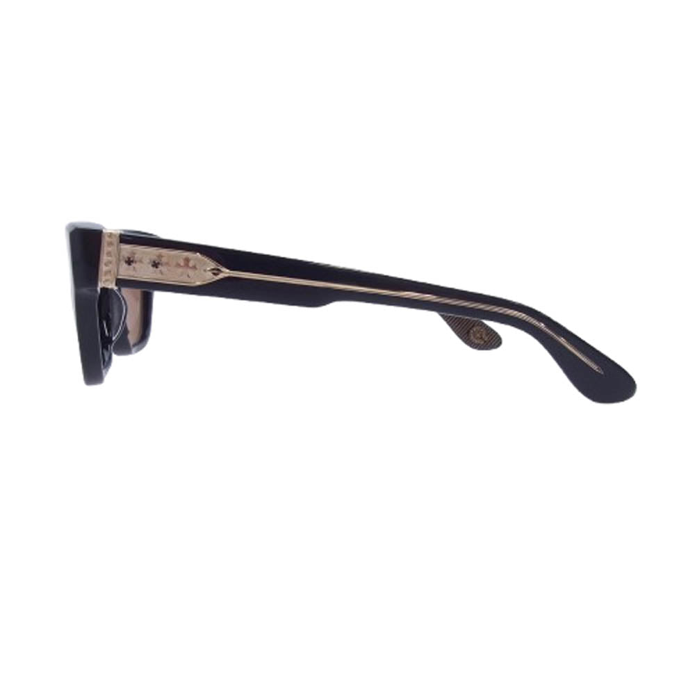 CHROME HEARTS クロムハーツ（原本無） MIDIXATHRILL II ミディクサスリル 2 BK-18KGP アイウェア サングラス ブラック系 ブラウン系【美品】【中古】