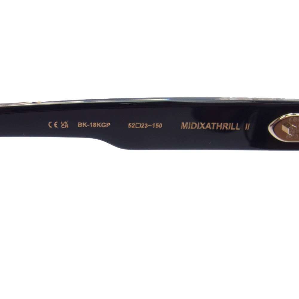 CHROME HEARTS クロムハーツ（原本無） MIDIXATHRILL II ミディクサスリル 2 BK-18KGP アイウェア サングラス ブラック系 ブラウン系【美品】【中古】