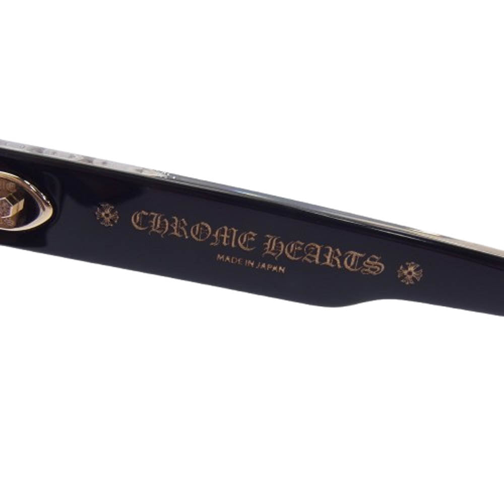 CHROME HEARTS クロムハーツ（原本無） MIDIXATHRILL II ミディクサスリル 2 BK-18KGP アイウェア サングラス ブラック系 ブラウン系【美品】【中古】