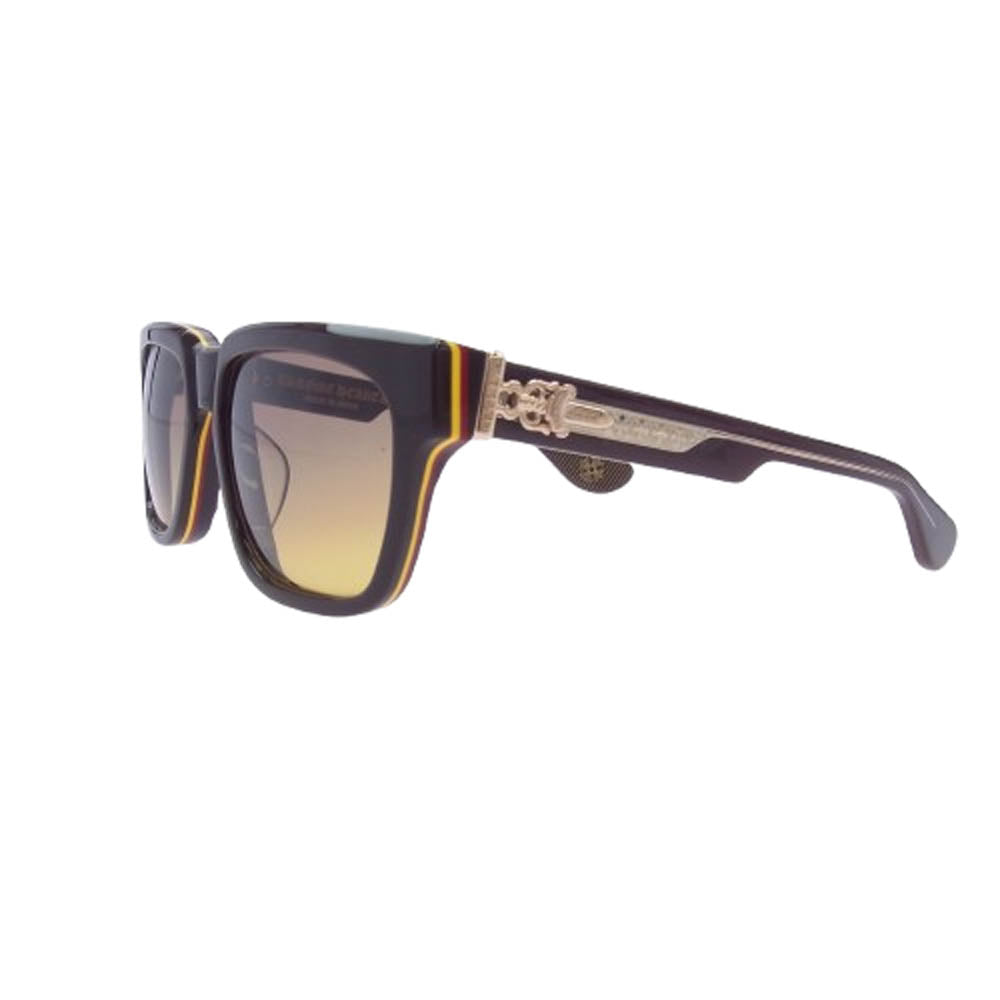 CHROME HEARTS クロムハーツ（原本無） BOX-OFFICER ボックスオフィサー PTO アイウェア サングラス ブラウン系 56□19-144【美品】【中古】