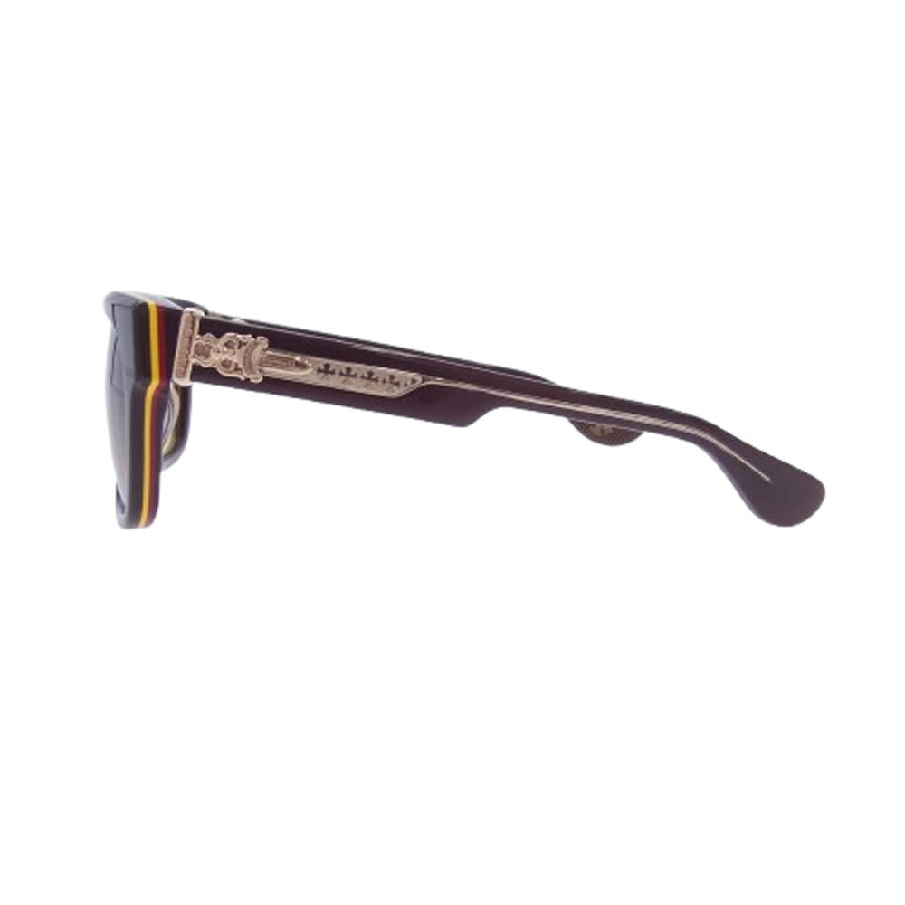 CHROME HEARTS クロムハーツ（原本無） BOX-OFFICER ボックスオフィサー PTO アイウェア サングラス ブラウン系 56□19-144【美品】【中古】