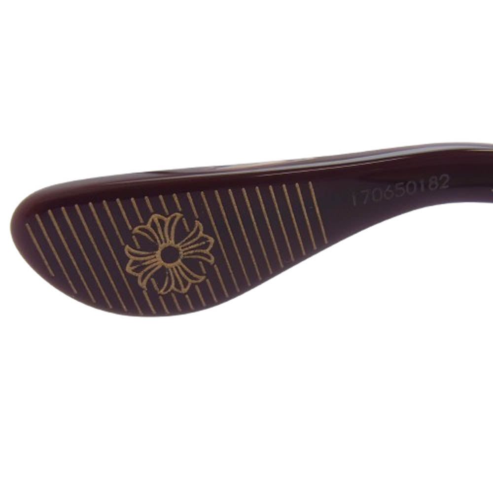 CHROME HEARTS クロムハーツ（原本無） BOX-OFFICER ボックスオフィサー PTO アイウェア サングラス ブラウン系 56□19-144【美品】【中古】