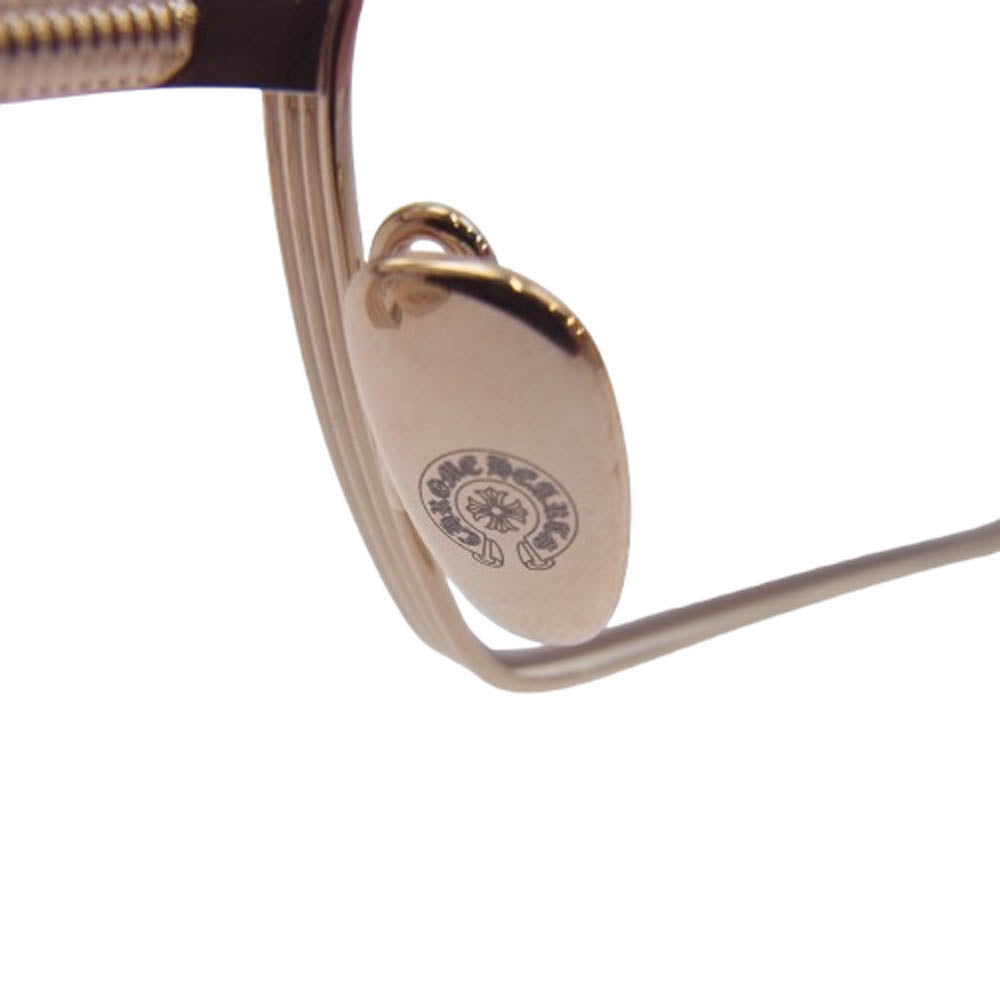 CHROME HEARTS クロムハーツ（原本無） GUSHER ガッシャー GP アイウェア サングラス ゴールド系 55□19-149【美品】【中古】