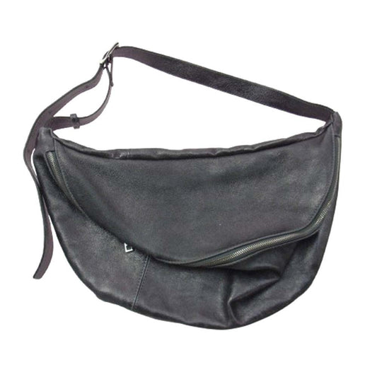 ローラディマジオ レザー ショルダー バッグ シルバー系【中古】