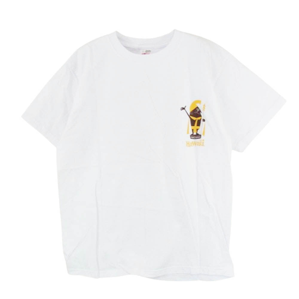 SUN SURF サンサーフ SS79568 PRINT T-SHIRTS HAWAII by 柳原良平 with MOOKIE Tシャツ 白系 ホワイト系 L【新古品】【未使用】【中古】