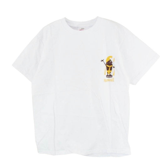 SUN SURF サンサーフ SS79568 PRINT T-SHIRTS HAWAII by 柳原良平 with MOOKIE Tシャツ 白系 ホワイト系 L【新古品】【未使用】【中古】