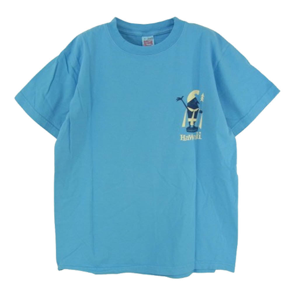 SUN SURF サンサーフ SS79568 PRINT T-SHIRTS HAWAII by 柳原良平 with MOOKIE Tシャツ 青系 ブルー系 M【新古品】【未使用】【中古】