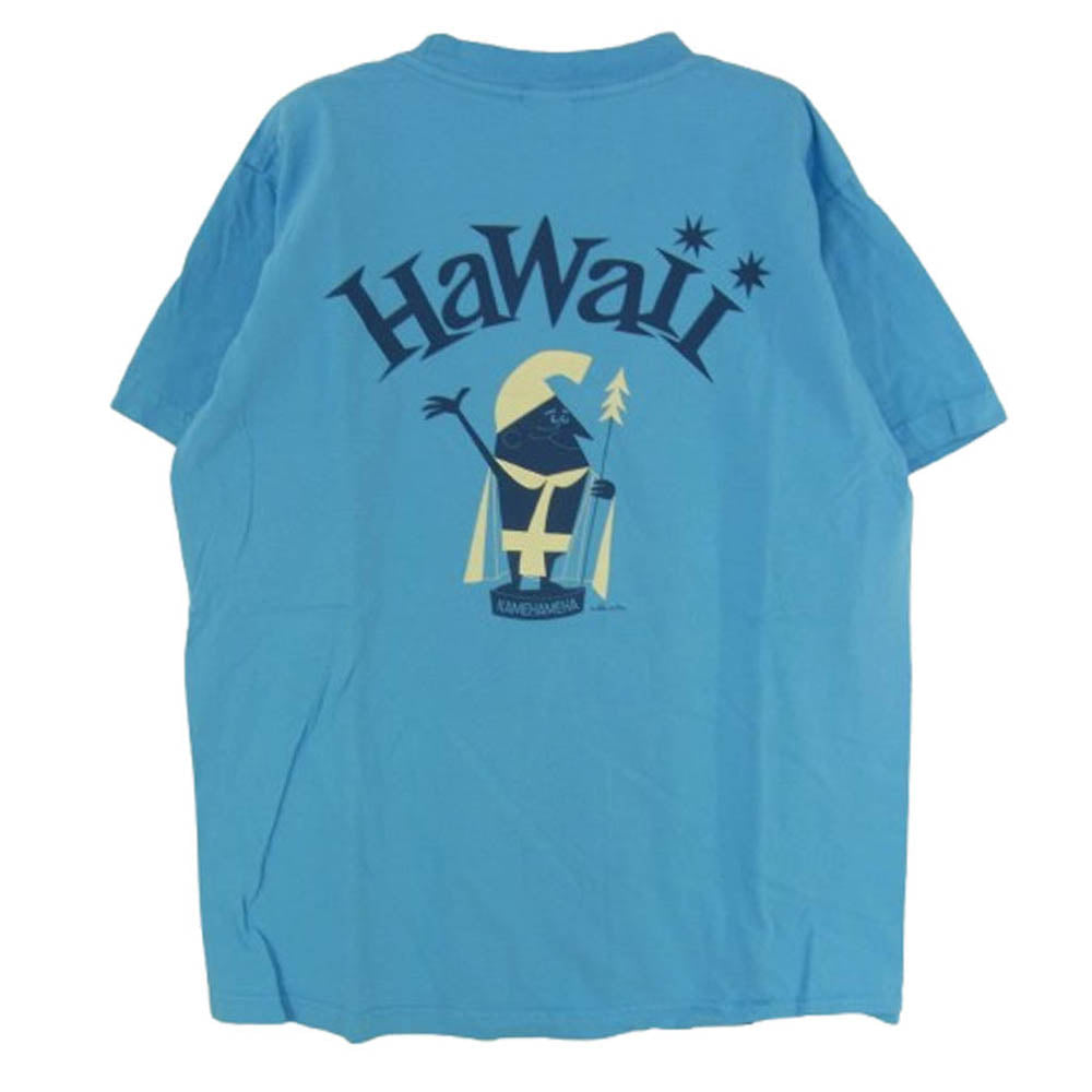 SUN SURF サンサーフ SS79568 PRINT T-SHIRTS HAWAII by 柳原良平 with MOOKIE Tシャツ 青系 ブルー系 M【新古品】【未使用】【中古】