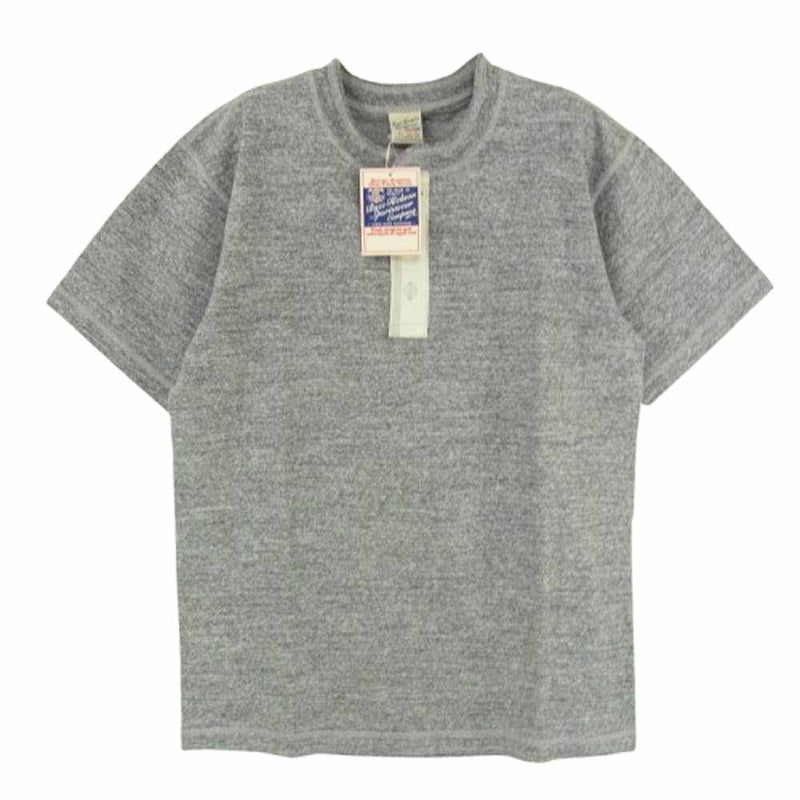 Buzz Rickson's バズリクソンズ BR79192 SLUB YARN HENLEY NECK T-SHIRT スラブヤーン ヘンリーネック Tシャツ グレー系 M【新古品】【未使用】【中古】